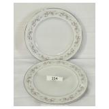 Two GLA Porcelain China Japan Maria Dinner Plates