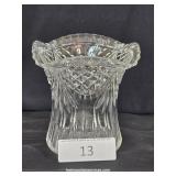 E&L Crystal Top Hat Style Large Toothpick Holder