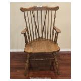 Vintage Solid Wood Windsor Style Chair