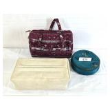 Three Travel Makeup or Accessory Totes
