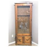 Eight Rifle Display Cabinet w/ Storage - No Key