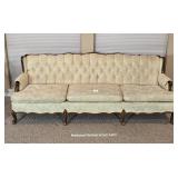 French Provincial Style 85" Custom Brocade Sofa
