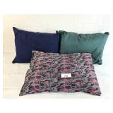 Three Colorful Accent Pillows