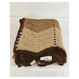 Earthtones Crocheted Yarn Throw Blanket