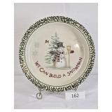 Build A Snowman Decorative Platter