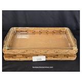 Large Pyrex Baking Dish & Nesting Basket Server