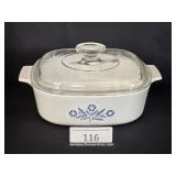 Corning Ware 2 Qt Blue Cornflower Casserole Dish