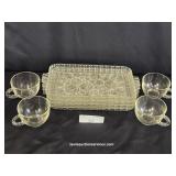 Glass Eight Piece Snack Serving Set