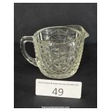 Triangle Pattern Clear Glass Creamer