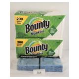 Two 200 Count Packages White Napkins - Sealed