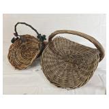 Two Wicker Flower Baskets