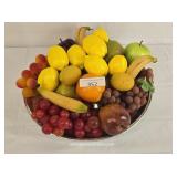Large Bowl of Faux Fruit