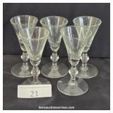Five Aperitif Glasses