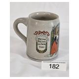 Handmade Pottery German Theme Beer Stein