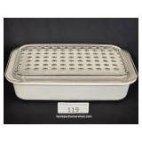 Corning Ware 10 x 6 Beaded Lid Casserole Dish