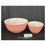 Pyrex Pink Mixing Bowls Pair 401 & 403