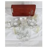 Three Victorian Trading Glass Candle Stick Rings