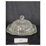 Ornate Domed Glass Cheese Dish