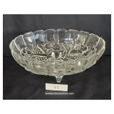 Footed Glass Fruit Bowl