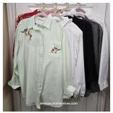 Ladies Long Sleeve Buttondown Blouses
