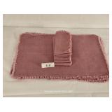 Four Pale Plum Placemats & Napkins