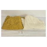 Gold & White Lace Type Oblong Table Cloths