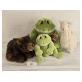 Four Medium & Large Stuffed Animals