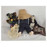 Mixed Lot Dolls Rag & Porcelain Angel