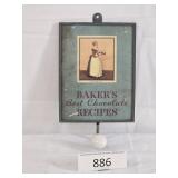 Bakers Best Chocolate Recipes Framed Sign w/ Hook