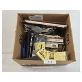 Box of Small Notebooks Office Supplies Post-Its