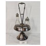 Mixed Pieces Silver Plate Condiment Holder