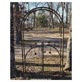 Wrought Iron Archway Gate w/ Cast Iron Points