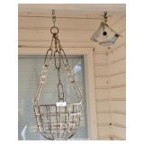 Heavy Gauge Hanging Plant Holder & Birdhouse