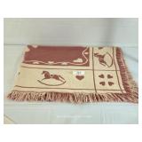 Light Weave Pink & Vanilla Throw Blanket