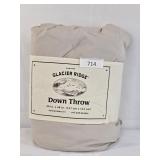 New Glacier Ridge Down Throw Blanket