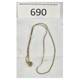 14k Gold Necklace - Italy - Total Weight 1.6g