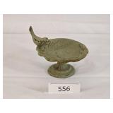 Green Cast Iron 5" Bird Bath Decor