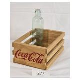 Miniature Wood Coca~Cola Coke Crate & Bottle