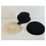 Three Ladies Beret Leather Page Boy & Flat Caps