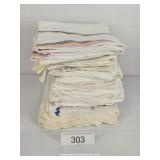 Stack Kitchen Towels Embroidered Borders