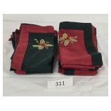 Eight Red-Green Christmas Theme Napkins