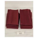 Eight Burgundy Napkins