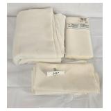 Large Oblong Linen Tablecloth & 8 Napkins