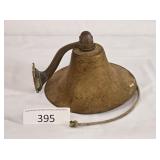 Cast Iron Bell With Brass Wall Mount