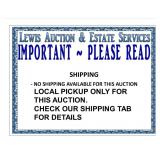 NO SHIPPING AVAILABLE - LOCAL PICKUP ONLY