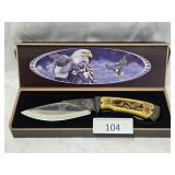 Maxam Fixed Blade Patriotic Eagle Knife & Case