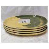 Shawnee Pottery Corn King 4 Oval Plates #68