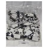 Four 25 Count Bags of Plastic Pop Out Key Chains