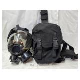 Military Tactical Style Gas Mask & Black Bag