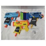 Three NERF Fortnite Single Shot Blasters